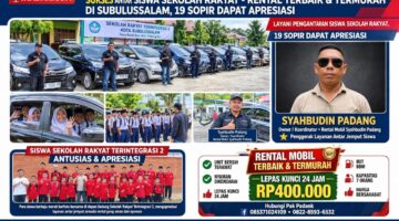 Utamakan Keselamatan dan Kenyamanan Siswa, Rental Mobil Syahbudin Padang Turunkan 20 Armada di Sekolah Rakyat Subulussalam